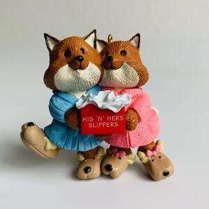 1993 Hallmark Fox Couple Ornament